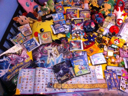 canonescapist: The kids I work with wanted me to take a picture of my and my bfs extensive pokemon c