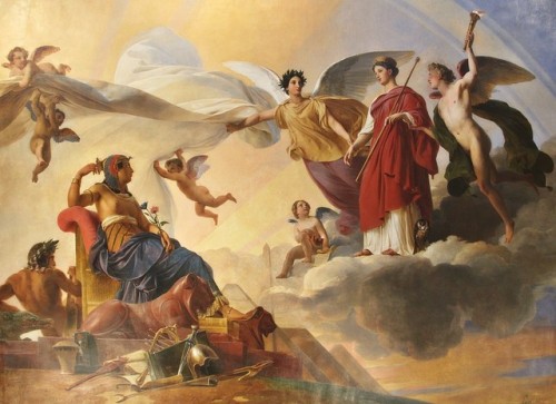 Study and Genia reveal ancient Egypt to Greece Painting by François-Édouard Picot (178
