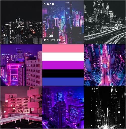 lowkey-mcgee:Genderfluid + Cities at Night Moodboard for welcome-here-in-my-world