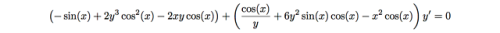 Another challenge! Anyone have an idea of what the integrating factor that would make this inexact D