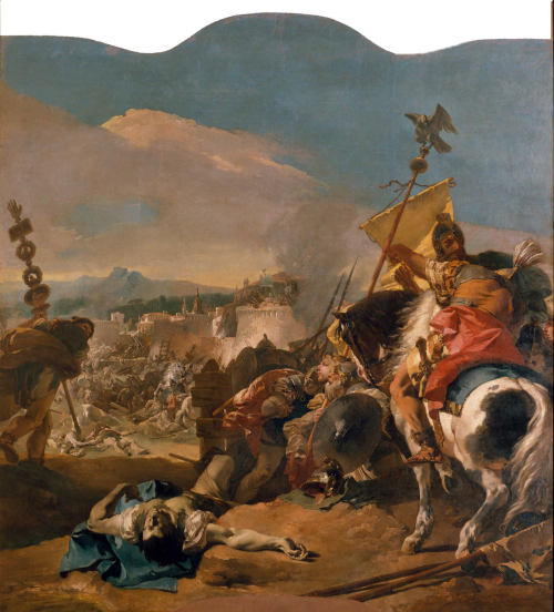 didoofcarthage: The Capture of Carthage by Giovanni Battista Tiepolo Italian, 1725-1729 oil on canva