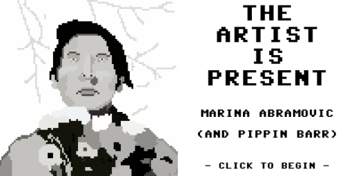 virgileseptembre:Pippin Barr - The Artist is Present (Marina Abramovic, 2010), video game (play he