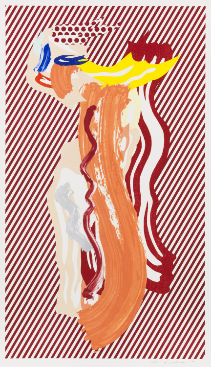 ochyming:ROY LICHTENSTEIN 1923-1997Nude, 1989   Lithograph in colors , silkscreen, woodcut and monot