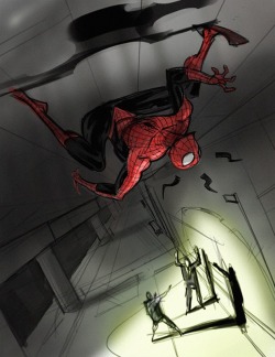 xombiedirge:  Spidey Sketch by Gino Whitehall /