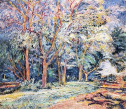 David Davidovich Burljuk (also Burliuk; Char'kov 1882 - New York City 1967), Landscape with trees, 1910