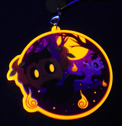 Glow-in-the-dark Ghost Pokemon Charms made by GearCrafts