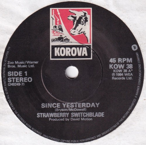 STRAWBERRY SWITCHBLADE - Since Yesterday 7" (1984/UK)