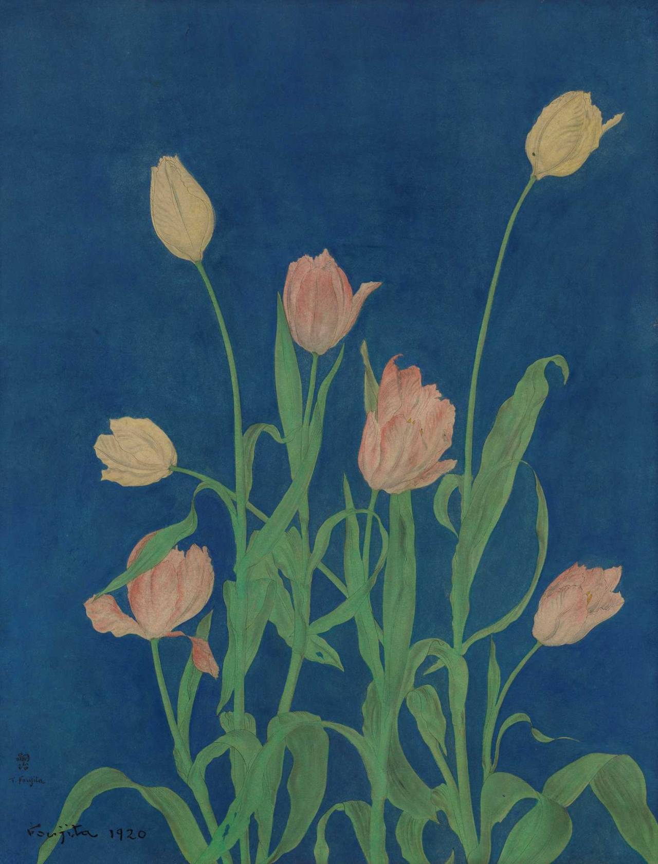 amare-habeo:  Tsugouharu Foujita (Japanese/French, 1886-1930), Tulips, 1920. Watercolour