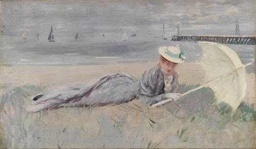 Madame Helleu sur la plage de Deauville = MadameHelleu on the Beach at DeauvillePaul-César Helleu (F