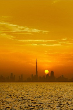 Ponderation:  Morning Glow.. By Adarsh Kuruvath  Burj Khalifa Sunrise