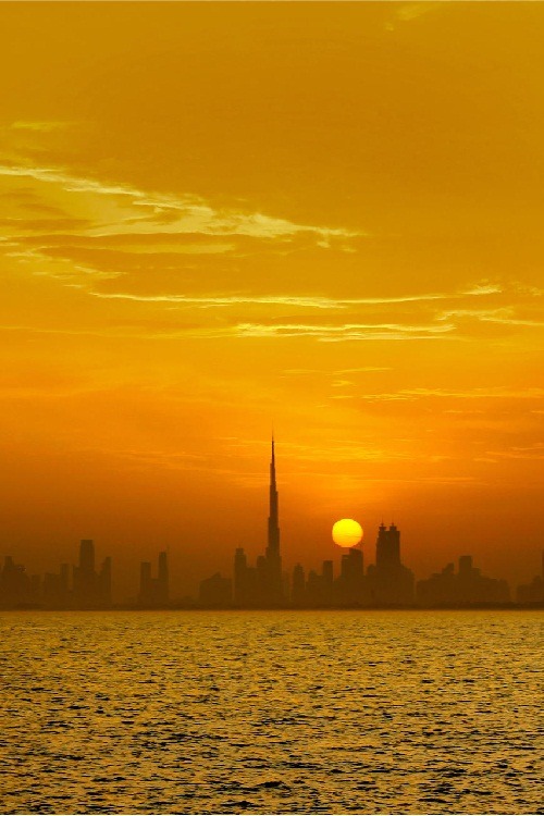 ponderation:  Morning Glow.. by Adarsh Kuruvath  Burj Khalifa Sunrise