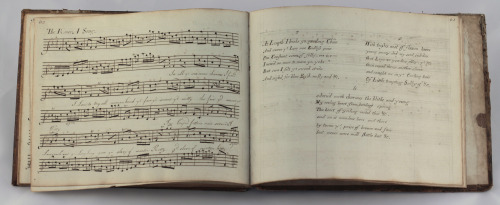 a particularly unusual and rare example of an 18th century music book. Entirely hand written by Ralp