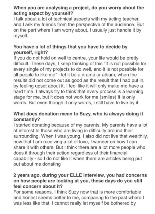 ELLE Korea 2018 June Issue - Interview part 2trans by @suzylegacy