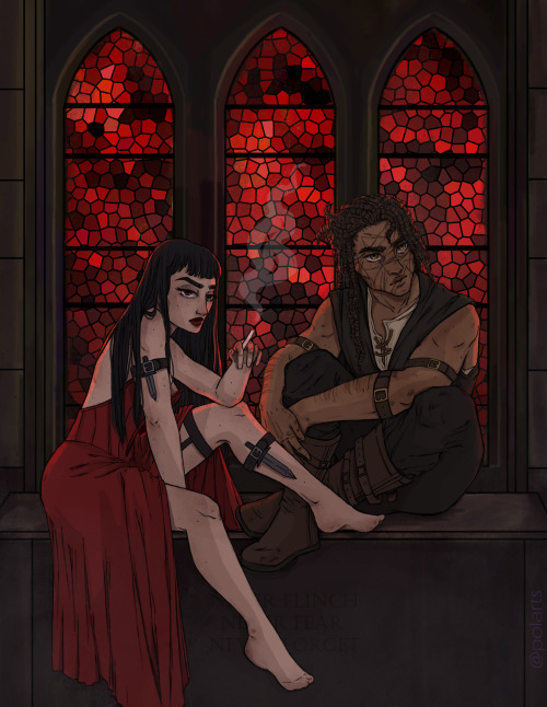 Back on my Nevernight bs :) Mia and Tric ((Click for better quality))