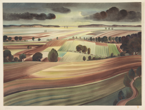 amare-habeo: Christian Arnold (German, 1889 – 1960)  Field (Felder), 1950 watercolor, 44.