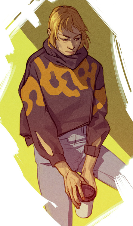 marinovannyeogurchiki: i have found yet another character that i can draw wearing ugly-ass sweaters 