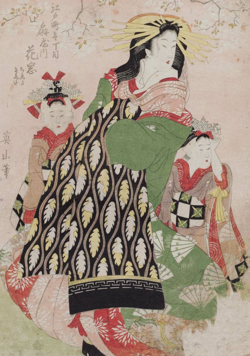 Hanamada of the Ogiva.  Ukiyo-e woodblock print, early 1800&rsquo;s, Japan, by artist Kikug