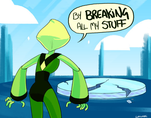 wallabri:  you ever have an idea and then it just gets way out of hand??the lyric phrasing of the song might be a bit off but if you squish the ‘to’s it should work okay i think. in any case i love peridot, she’s awful and the best. 