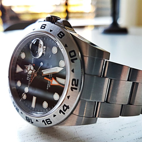 The jury is still out. 42mm is a little on the big size she said&hellip; Rolex explorer2 42mm 216570