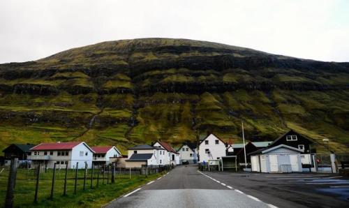 Tjørnuvík, the northernmost village on the island of Streymoy (Faroe Islands).