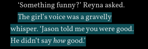 In Their First Encounter Reyna Really Pinned Thalia To The Floor W A Knife Against Her Throat And Thalia's