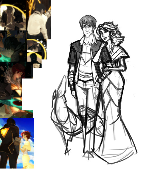 Hey again, tumblr. I heard you like Transistor, so I decided I’d dump my game-themed oldies on you. Probably never gonna finish that second picture, sorry~