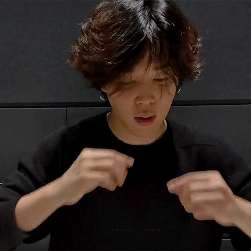 Jimin Pushing His Fluffy Long Hair Back