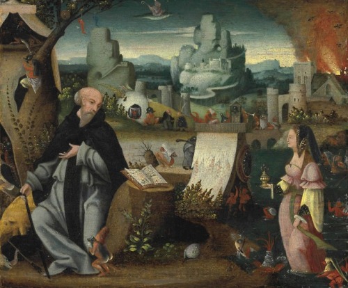 Follower of Hieronymus BoschThe Temptation of Saint Anthonyoil on panel, 29,5 x 35,5 cm