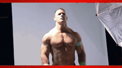 John Cena poses for the cover of WWE 2K15