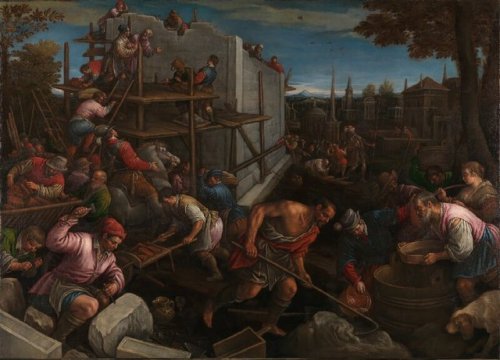 Leandro Bassano, The Tower of Babel, c. 1600, oil on canvas, 137 x 189 cm., The National Gallery, Lo
