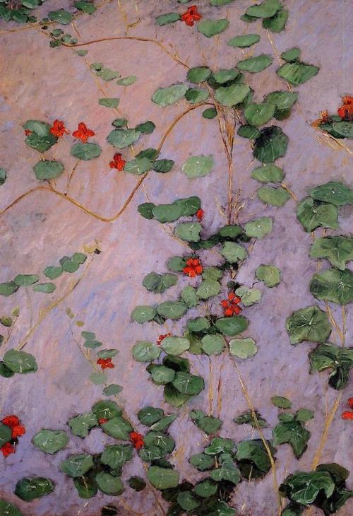 oilpaintinggallery: Nasturtiums 2 by Gustave Caillebotte, Oil painting reproductions - www.c