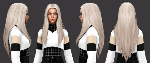 evoxyr: felicia hair ☽  modelled by one of @oliveandoak​‘s lovely sims &lt;3☽  compatible with my e
