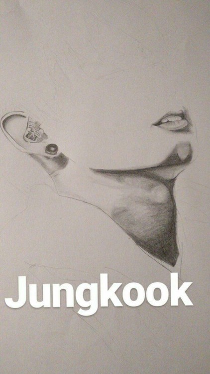 littlebiggirl58: Jungkook drawing process Yahhh my friend is such an artist!!