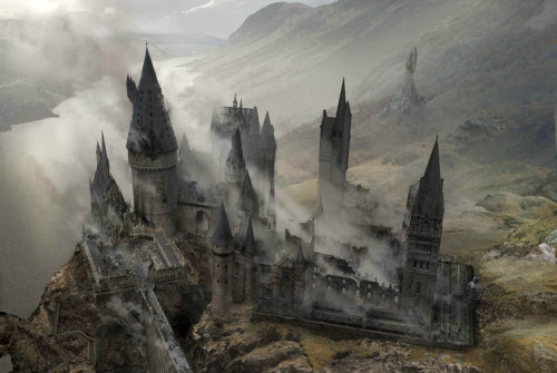 studiorow - Battle of Hogwarts concept art by Andrew...