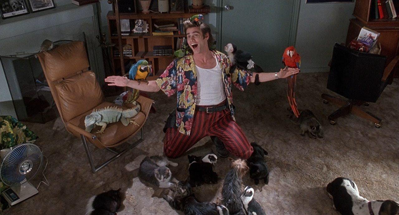 Mostly Screenshots — **Shots of the Movie** Ace Ventura: Pet Detective...