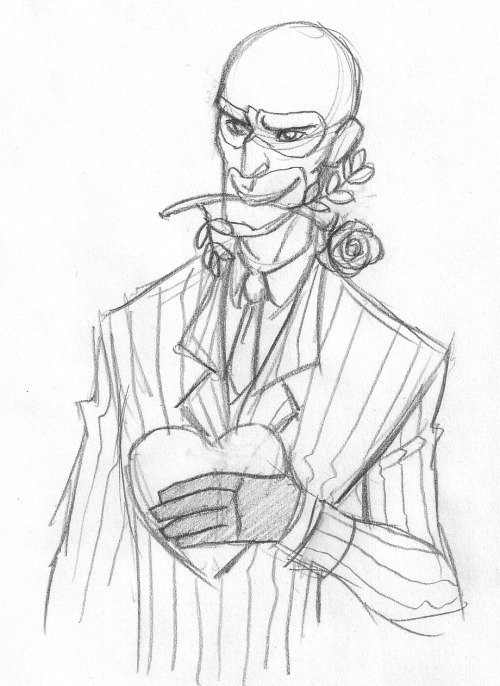 raideo:other people were drawin valentines so-for all of you who don’t have a sweetheart, spy will b