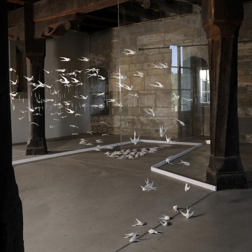 cafeinevitable:  Origami Birds installation by Sipho Mabona 