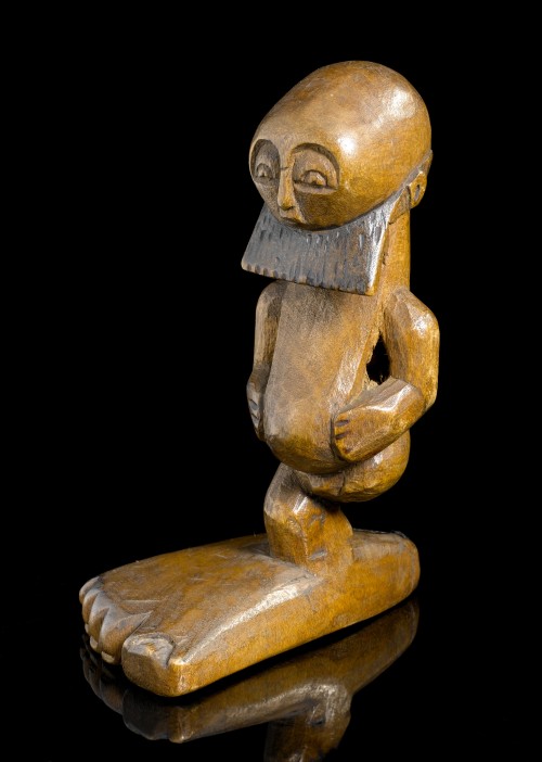 Carved wooden statue of the Basonge people, Democratic Republic of the Congo, thought to represent a