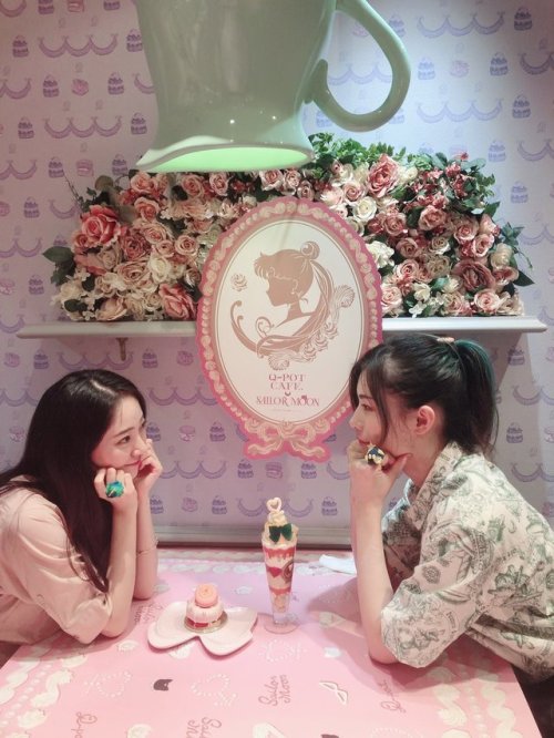 real-life-senshi:Real life Harumichi had a date at the QPot Sailor Moon cafe on July 12! I haven&rsq