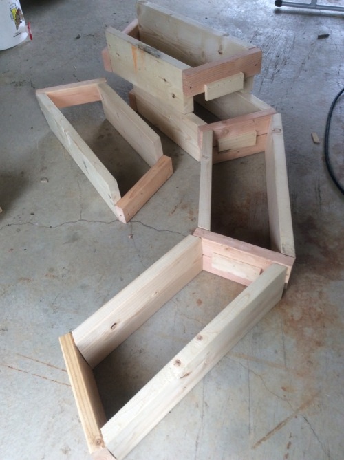 erieforage: This is kind of cool. I was making a special hexagon garden box. It will be a pole bean 