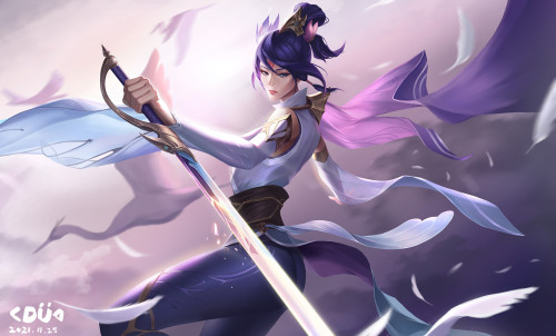 Live wallpaper Soaring Sword Fiora League of Legends / interface  personalization