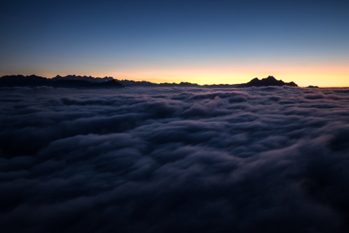 three hours above the clouds..