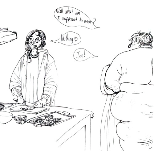 Jon stole Martin’s clothes while he was taking a shower at his flat :p My hc for Jon is that he may 