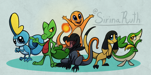 sirinaruth:I’ve always had a soft spot for reptilian Pokemon, especially the lizards. 