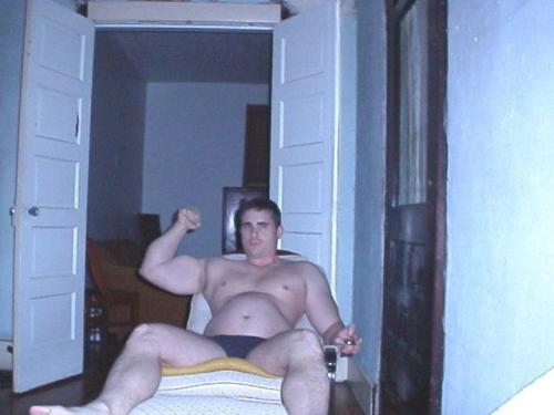 heavyryan:  bloatmeup:  fuckyeahbeerbellies:When your embarrassing transition from bodybuilder to butterball is immortalized online for all to see.  What a fucking hot man  Does anyone know what he looks like today?