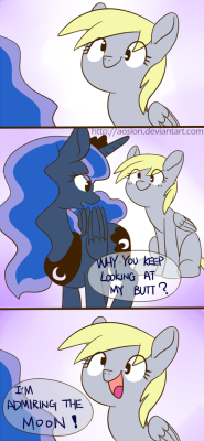 that-luna-blog:  Moon Festival by aosion Full moon!  X3 Oh Derpy, you so silly~ &lt;3