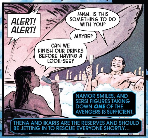 I told you she was up to something.And I told you I didn’t care.Namor the Sub-Mariner in Eternals (2