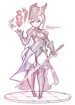 rush-draws:  Weiss from RWBY as a red mage If