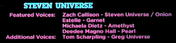 Gemfuck:  Voice Acting Credits For Steven Universe I Caught During The ‘Thon. (Has