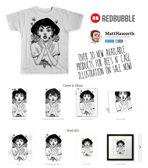 New illustration up on my Redbubble store now! Link! 